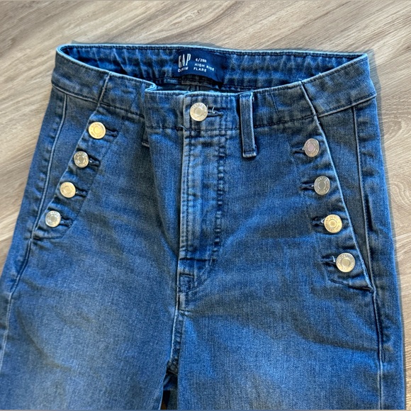 GAP Women's Flare Jeans - Dark Blue - Picture 2 of 7